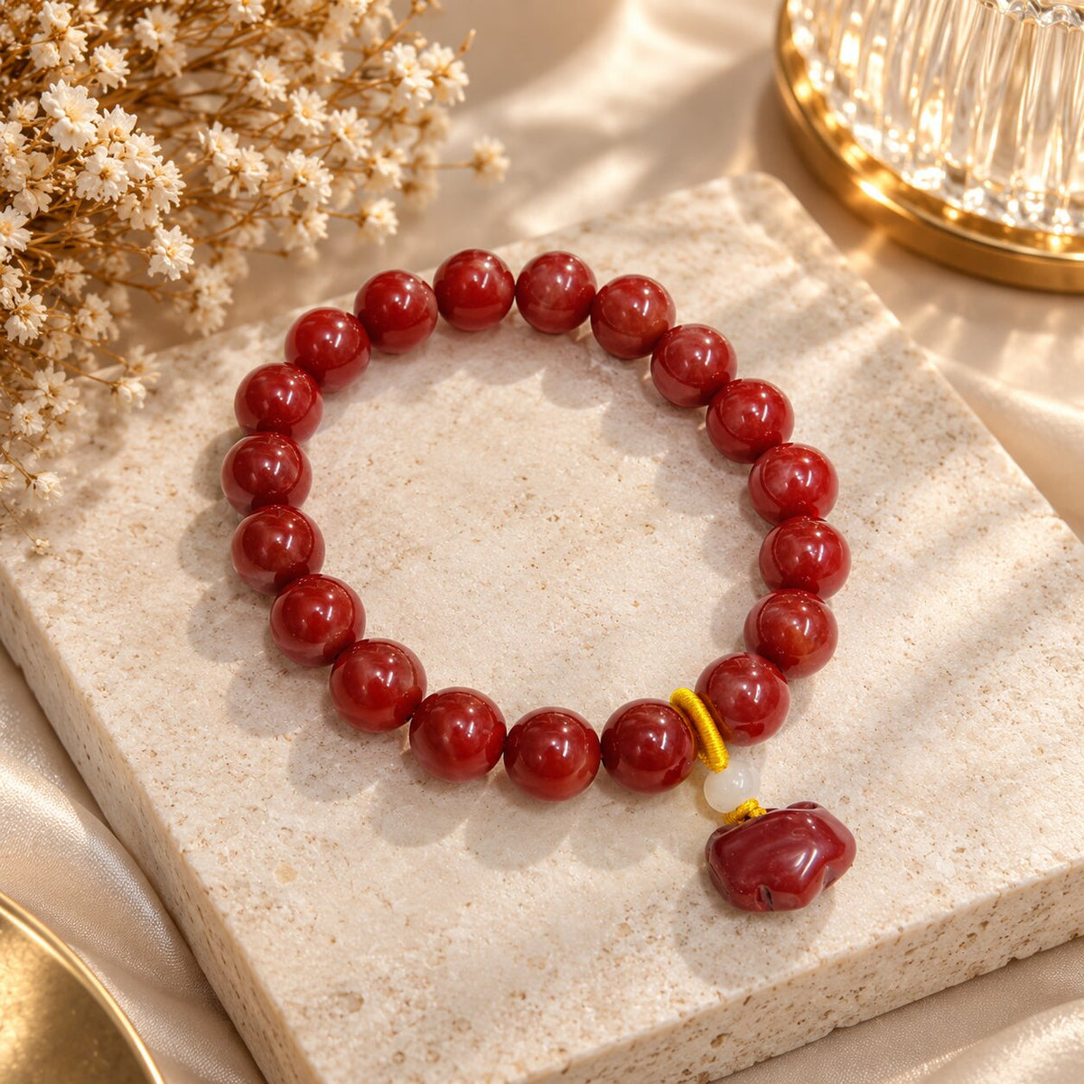 Cinnabar Fortune & Blessings Charm Bracelet Collection