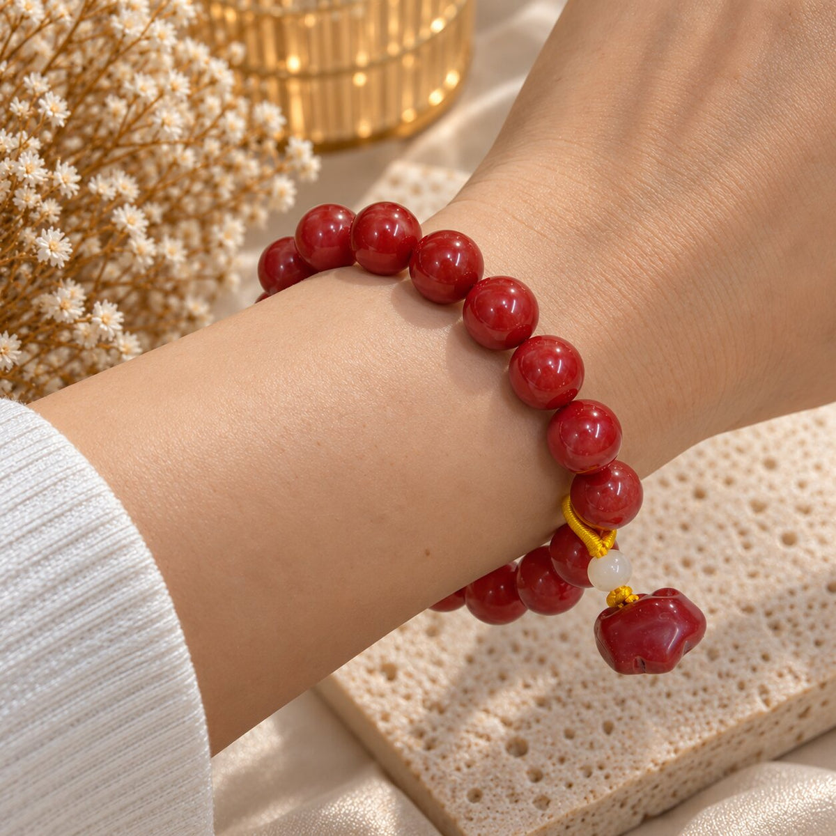 Cinnabar Fortune & Blessings Charm Bracelet Collection