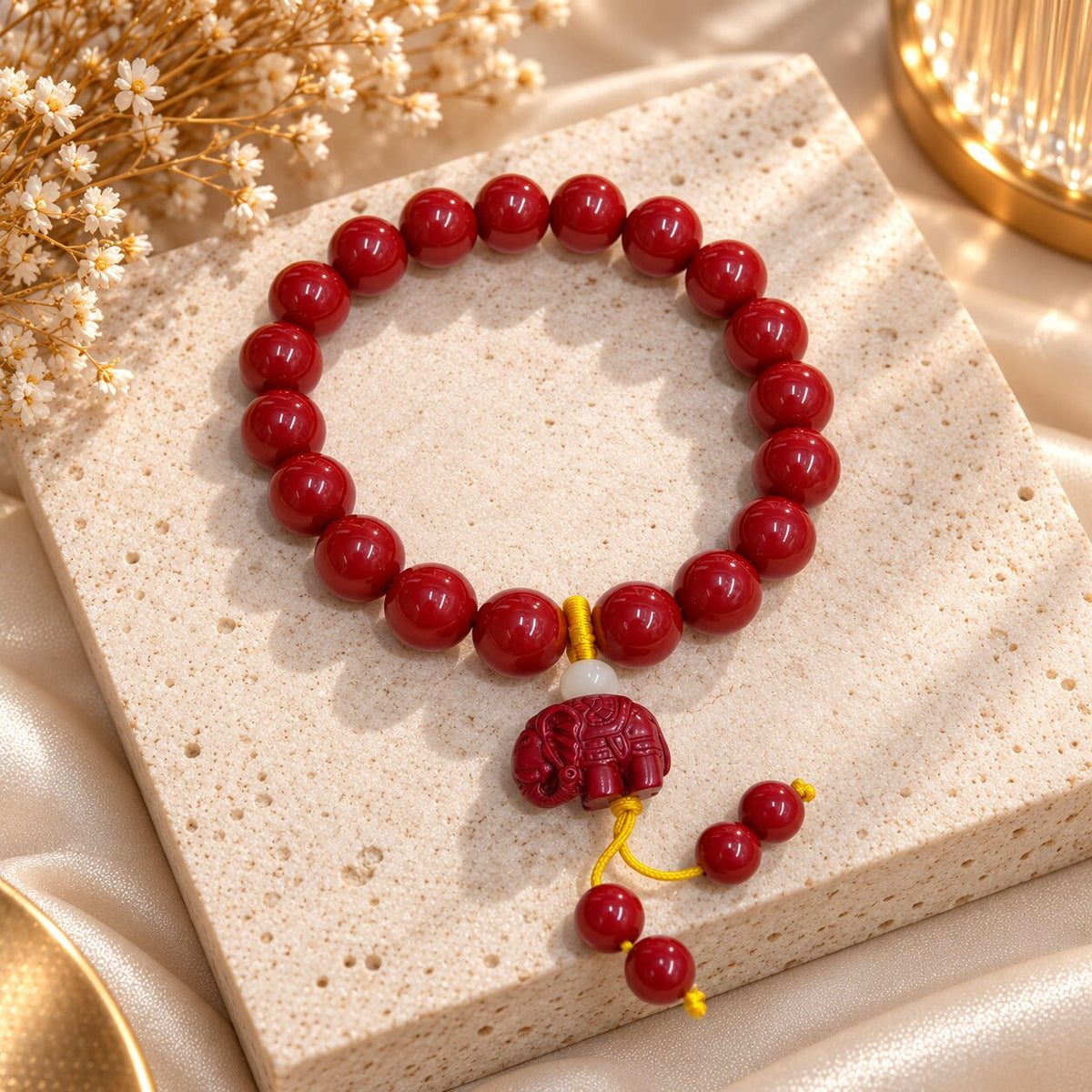 Cinnabar Fortune & Blessings Charm Bracelet Collection
