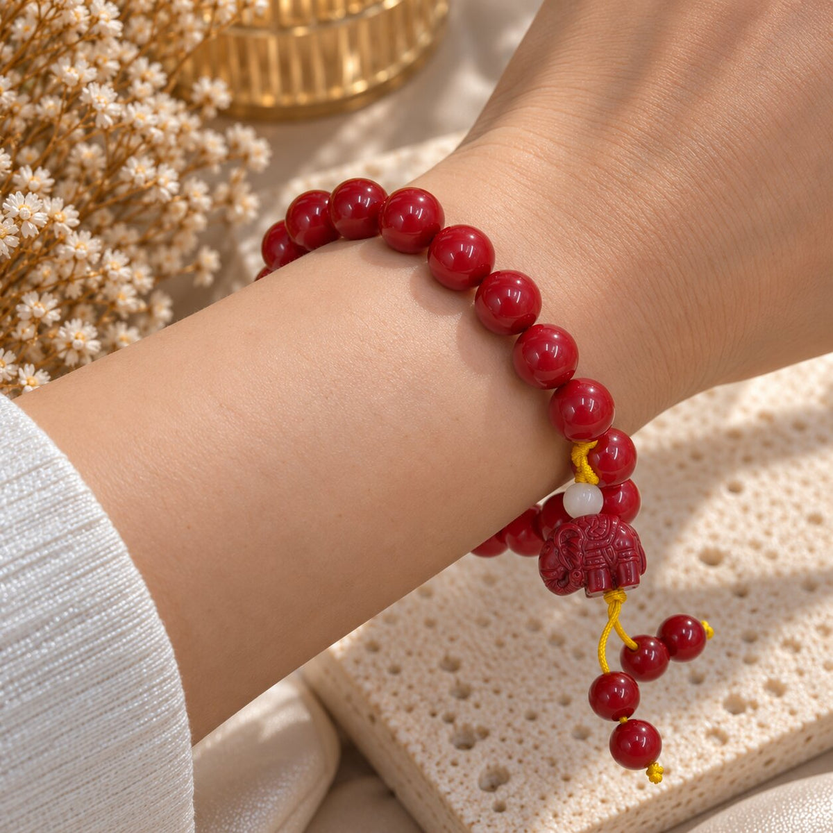 Cinnabar Fortune & Blessings Charm Bracelet Collection
