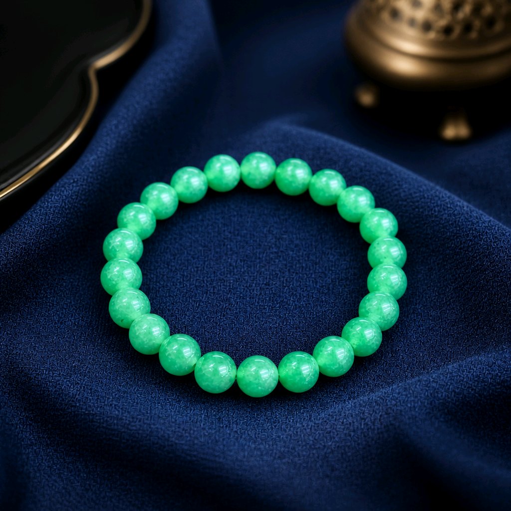 Green Aventurine Beaded Bracelet (round beads)